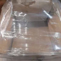 مبل کرم قهوه‌ای ۷نفره شرکتی