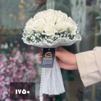 دسته گل عروس پینترستی با گل های وارداتی