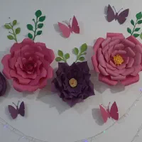 گل های کاغذی بزرگ