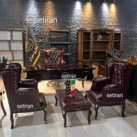 مبلمان اداری کلاسیک زرشکی