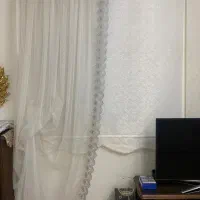 پرده حریر لب حاشیه دوطرف ترک درحد نو|پرده، رانر، رومیزی|تهران, بهاران|دیوار