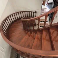 پله گرد نرده چوبی نجاری  رنگکاری چوب|خدمات پیشه و مهارت|شهریار, شهرک شاهد|دیوار