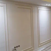 نصب پارکت ترموود قرنیز ترمووال قاب بندی دیوار آینه|خدمات پیشه و مهارت|کرمان, |دیوار