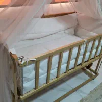 گهواره تمام چوب|تخت و صندلی بچه|گرمدره, |دیوار