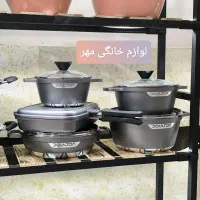 سرویس قابلمه 10 پارچه کرکماز استیل ترک کف چدن|ظروف پختوپز|مشهد, طلاب|دیوار