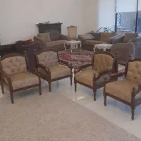 مبلهای مینی مال فرانسوی دسته چوبی|مبلمان خانگی و میز عسلی|ارومیه, |دیوار