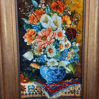 تابلو فرش گلدان لیوانی چله ابریشم ۶۰*۸۰ golha|تابلو فرش|تهران, نارمک|دیوار