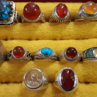 انگشتر های دستساز فیروزه و عقیق