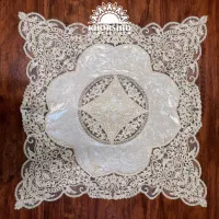 رومیزی مربع دانتل ترک مدل آنتیک