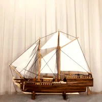 ماکت کشتی بادبانی چوبی دکوری تزیینی