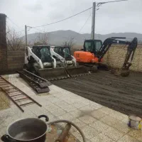 بابکت.مینی بیل.کندن استخر.حمل نخاله.تسطیح زمین