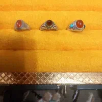 سه عدد انگشتر نقره کهنه