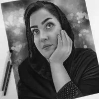 تابلونقاشی سیاه قلم چهره،رنگ روغن،مدارنگی دکوراتیو|تابلو، نقاشی، عکس|قم, آزادگان|دیوار