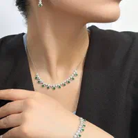 سرویس زنجیری نقره نیم سرویس نقره روکش طلا|بدلیجات|تبریز, |دیوار