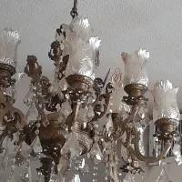 لوستردوطبقه و۱۲ شاخه،ویک دیوار کوب دوشاخه