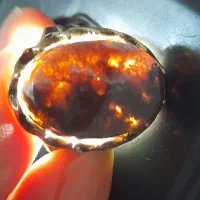 انگشتر شجر و عقیق سبز اصل