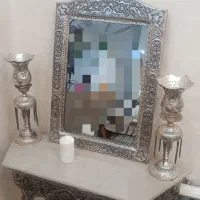 آیینه و شمعدان قلم زنی به همراه میز