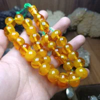 تسبیح کهربا عسلی 100گرم درشت