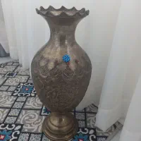 گلدان برنجه بزرگ قدیمی وعتیقه