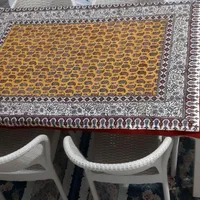 میز غذا خوری ۶ نفره حصیری نسکافه ای روشن|میز و صندلی غذاخوری|شیراز, ارم|دیوار