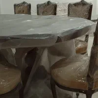 مبل استیل تمام چوب کلاسیک9نفره.میز ناهارخوری8نفره|مبلمان خانگی و میز عسلی|تهران, سازمان برنامه شمالی|دیوار