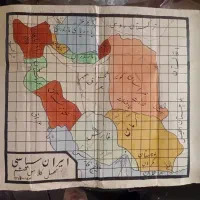 نقشه ۱۰۰ ساله ایران کلکسیونی با دست کشیده شده