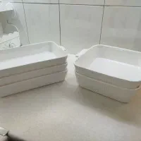 ظرف پیرکس سفالی سفید