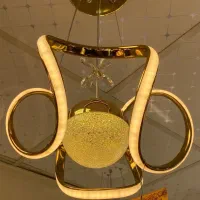 لوستر مدرن وارداتی اصلی مدل کله قوچی کوچک طلایی