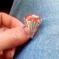 انگشتر عقیق نقره۹۲۵قدیمی