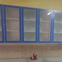 لوستر سطل  زباله ودرب کابینت ابی رنگ فارسی بر|لوستر و چراغ آویز|زاهدان, |دیوار