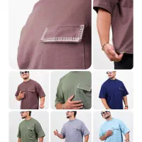تیشرت مردانه جیب دار پارچه تارا پوآنو