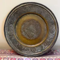 پیش دستی قلم دار کهنه