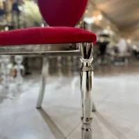 صندلی ابکاری رنگ طلایی سیلور قرمز/چرم وپارچه تالار|عمدهفروشی|باسمنج, |دیوار