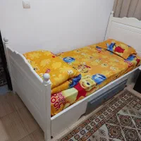 تخت یک نفره چوبی|تخت و سرویس خواب|نوشهر, |دیوار