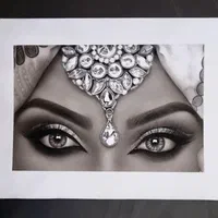 سفارش طراحی چهره تکنیک سیاهقلم و مدادرنگی|تابلو، نقاشی، عکس|یزد, |دیوار