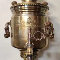 سماور زغالی برنجی ۶ لیتری