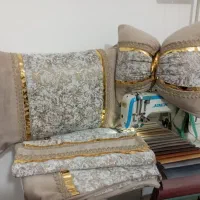 روبالشتی و کوسن مخمل طرح سلطنتی|رختخواب، بالش، پتو|مشهد, پنجتن|دیوار