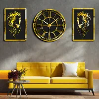 ساعت دیواری زیبا شیک مناسب پذیرایی تابلو اسب