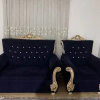 مبل ۷نفره مخمل همرا با میز عسلی