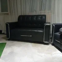 مبل چرمی اداری دفتری،۴نفره،در حد نو کاملا سالم