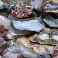 سنگهای عقیق گل آبی و شجر گل قرمزی