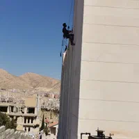 کار در ارتفاع نماشستشوعایق نانوکنتکس پیچ داربست|خدمات پیشه و مهارت|شیراز, زند|دیوار