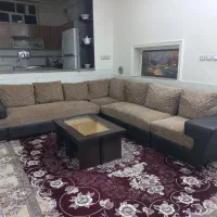 مبلL ال هشت نفره راحتی/میز و گل میزMDFویترین دار|مبلمان خانگی و میز عسلی|شیراز, باهنر|دیوار