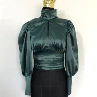 شومیز سبز مجلسی