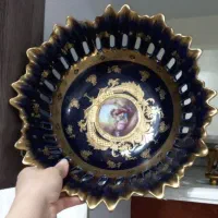 میوه خوری سرمه ای طلاکوب لیلی و مجنون|صنایع دستی و سایر لوازم تزئینی|کرج, حصارک بالا|دیوار