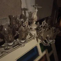 ۲ عدد لوستر شاه عباسی ۵ شعله|لوستر و چراغ آویز|مشهد, سرافرازان|دیوار