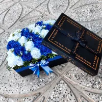 دسته گل روبانی