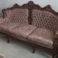 مبل سلطنتی چوب گردو کنده کاری