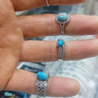انگشتر نقره زنونه فیروزه نیشابوری
