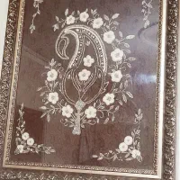 ترمه ابریشم با طرح گلهای برچسته دست دوز|کلکسیون و سرگرمی|تهران, وحیدیه|دیوار